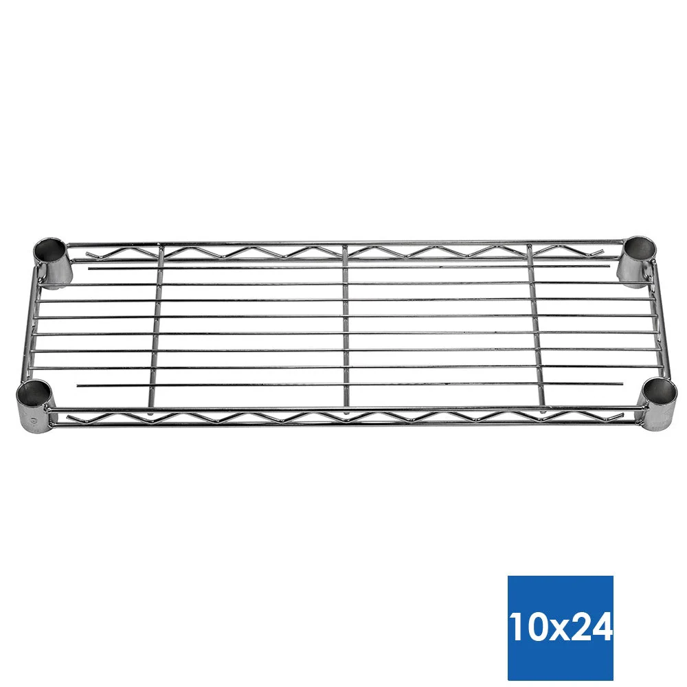10"d x 24"w Chrome Wire Shelving w/ 4 Shelves - Image 3