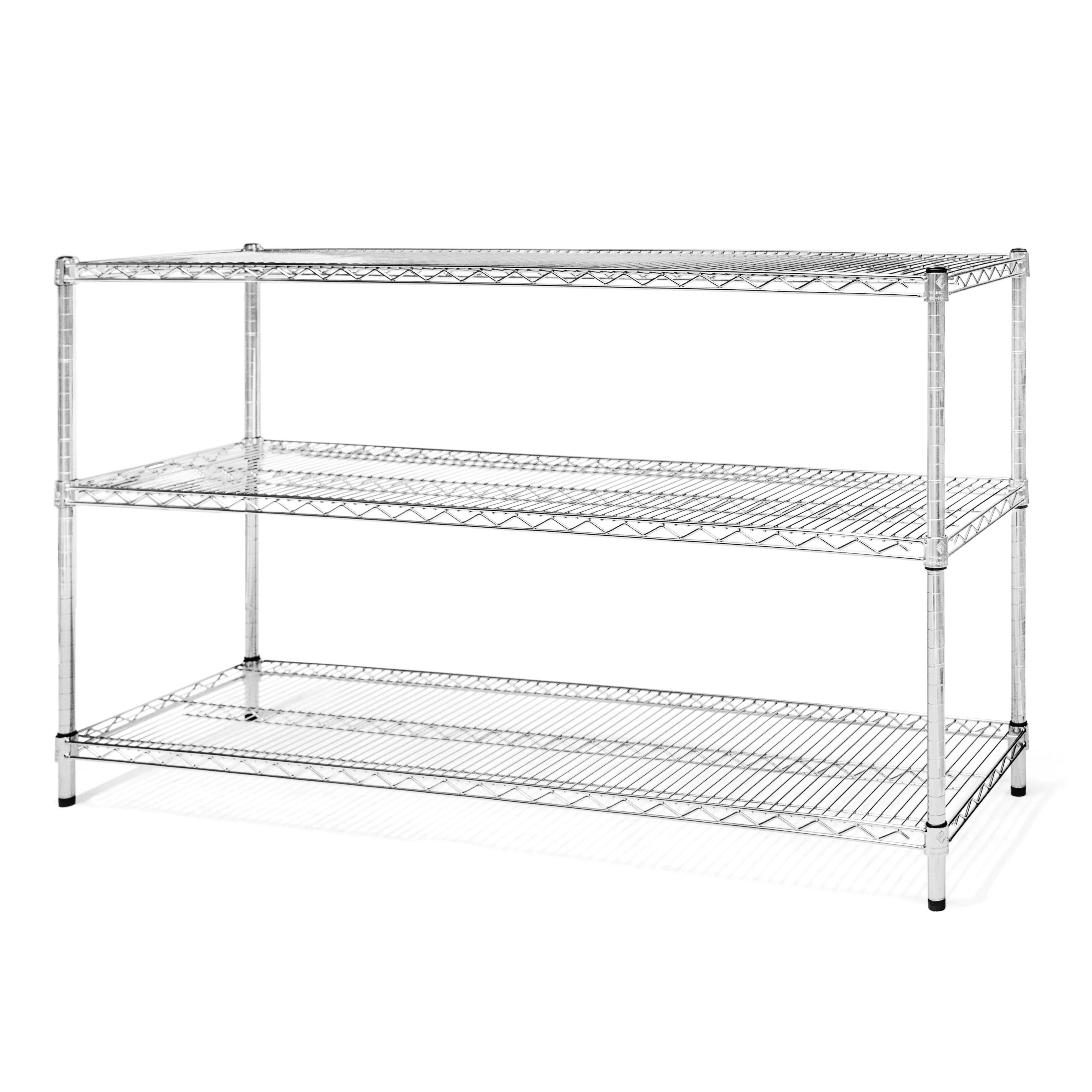 10"d x 34"h Chrome Wire Shelving w/ 3 Shelves - Image 7