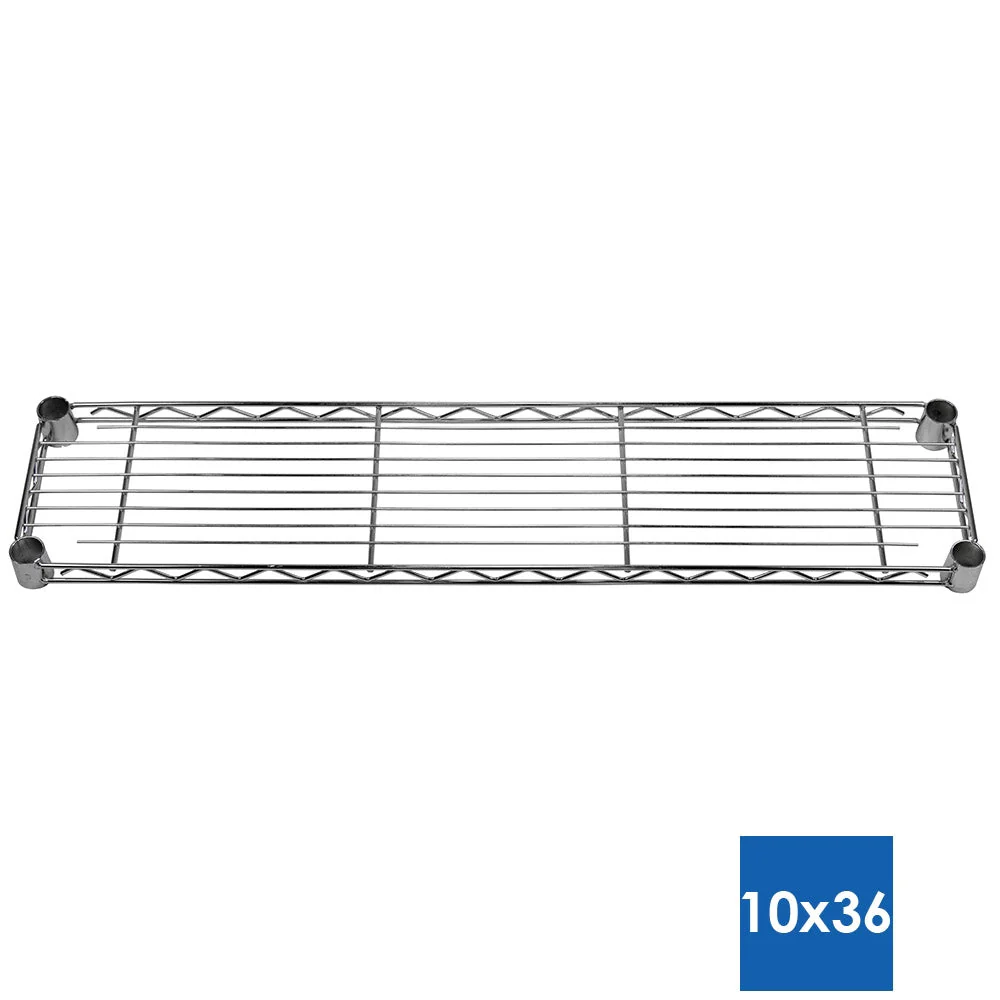 10"d x 36"w Chrome Wire Shelving w/ 5 Shelves - Image 4