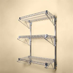12"d Wall-Mounted Wire Shelving w/ 3 Shelves - Image 2