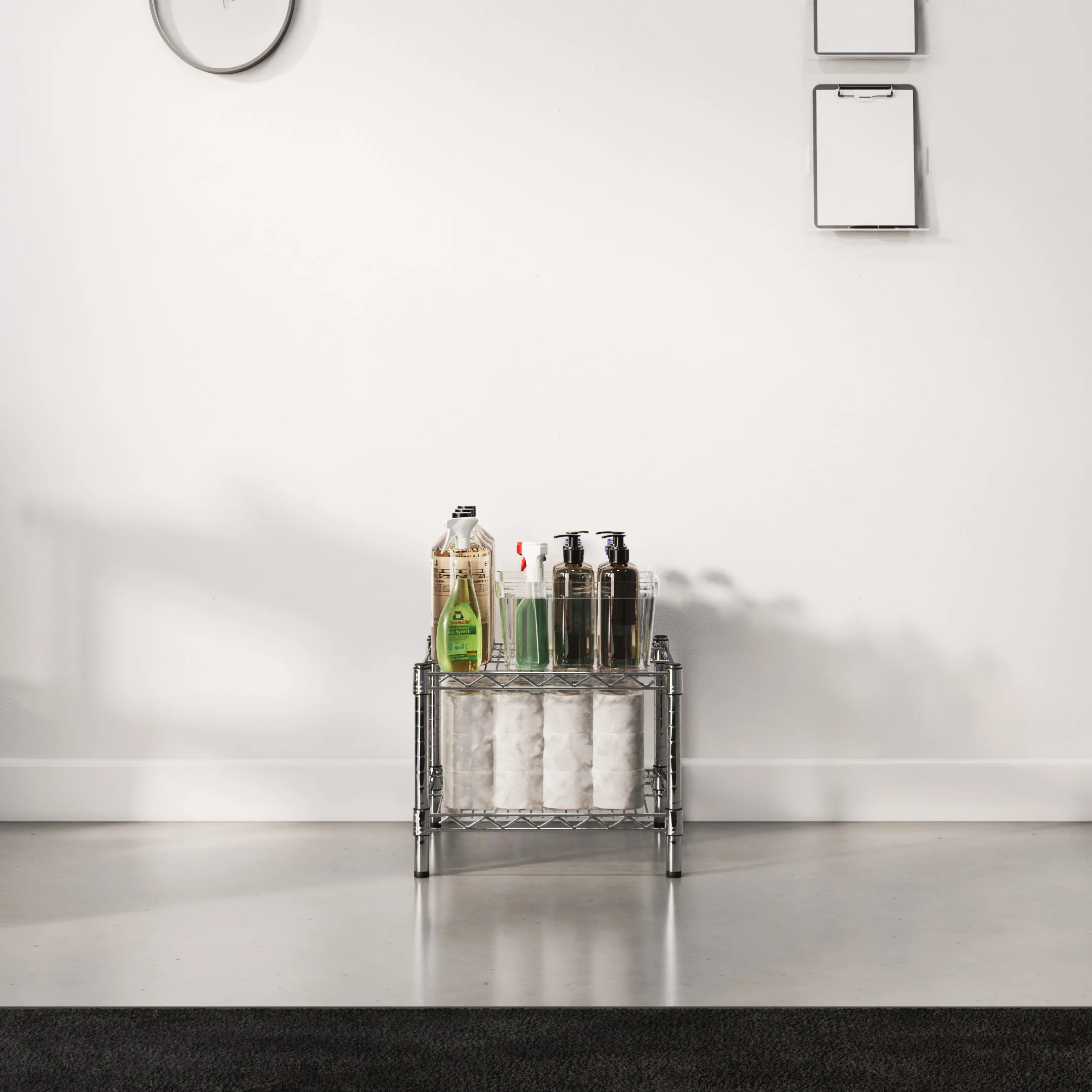 12"d x 14"h Chrome Wire Shelving w/ 2 Shelves - Image 2