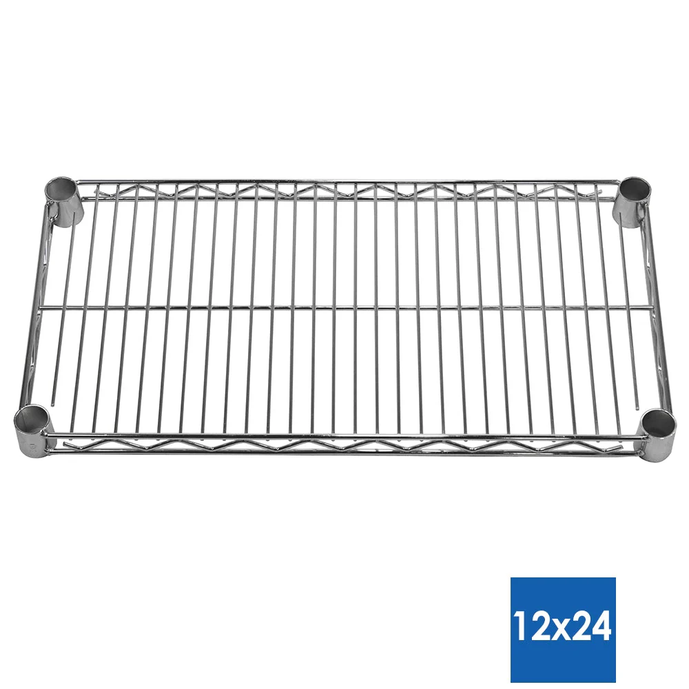 12"d x 24"w Chrome Wire Shelving w/ 4 Shelves - Image 3
