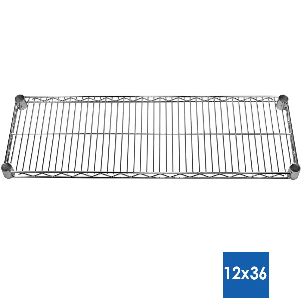 12"d x 36"w Chrome Wire Shelving w/ 5 Shelves - Image 4