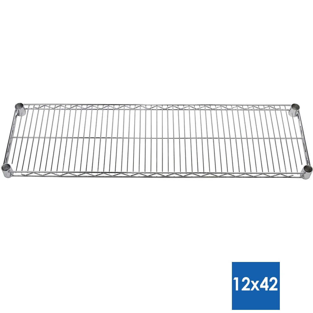 12"d x 42"w Chrome Wire Shelving w/ 5 Shelves - Image 4