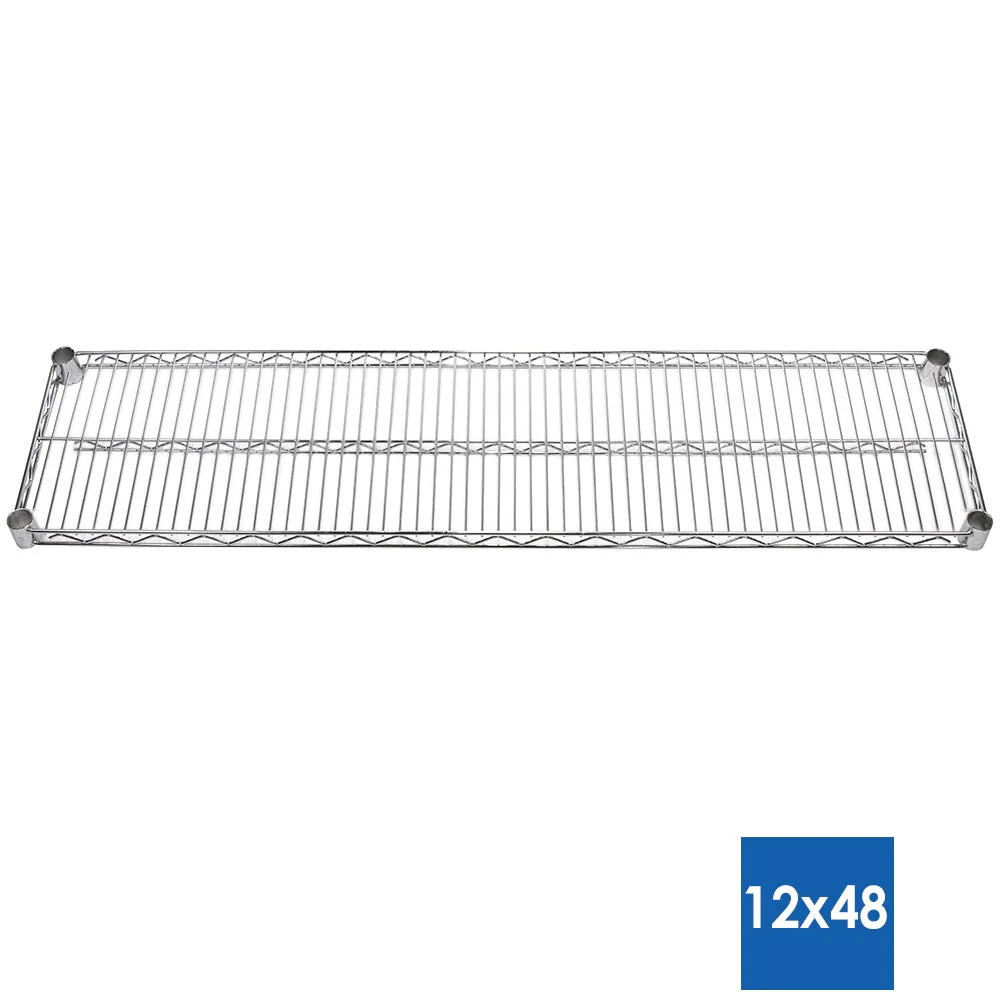 12"d x 48"w Chrome Wire Shelving w/ 4 Shelves - Image 3