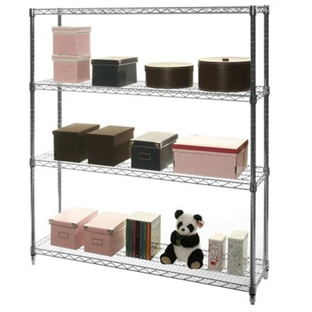 12"d x 54"w Chrome Wire Shelving w/ 4 Shelves - Image 3