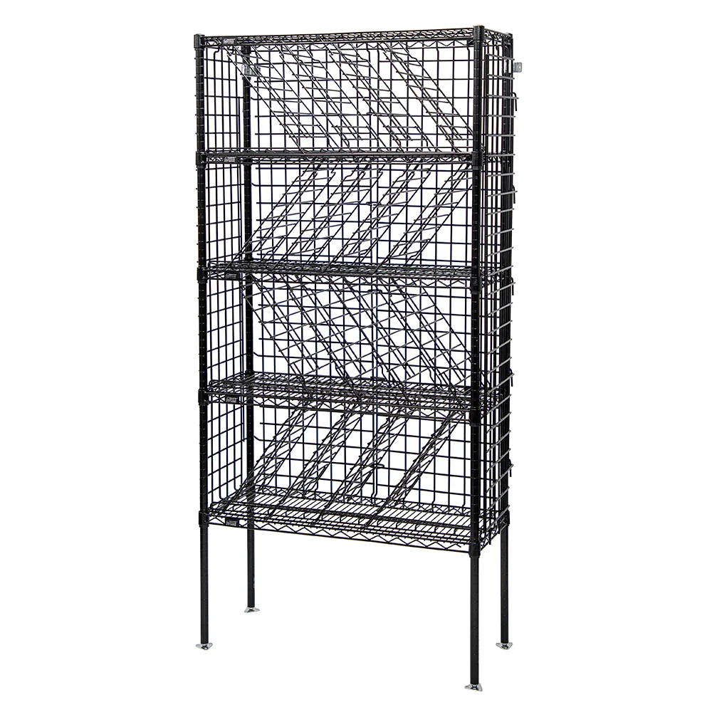 14"d 5-Tier Black Bulk Wine Wire Shelving - Image 2