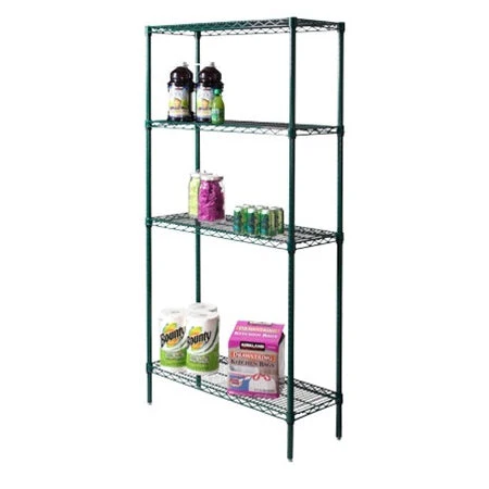 14"d Green Epoxy Wire Shelves - Image 4