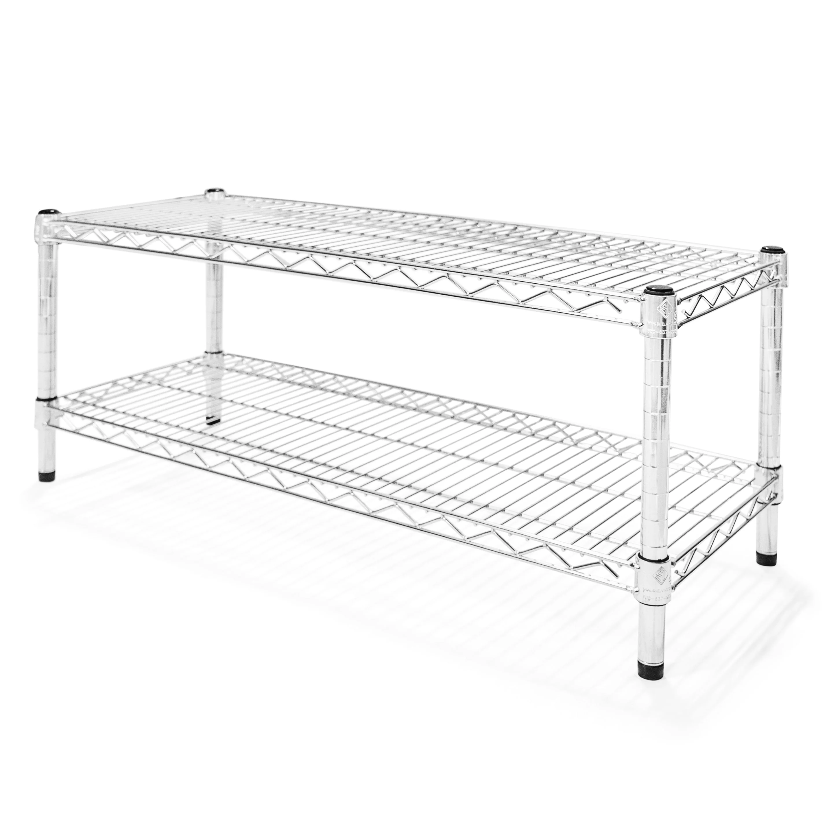 14"d x 14"h Chrome Wire Shelving w/ 2 Shelves - Image 7