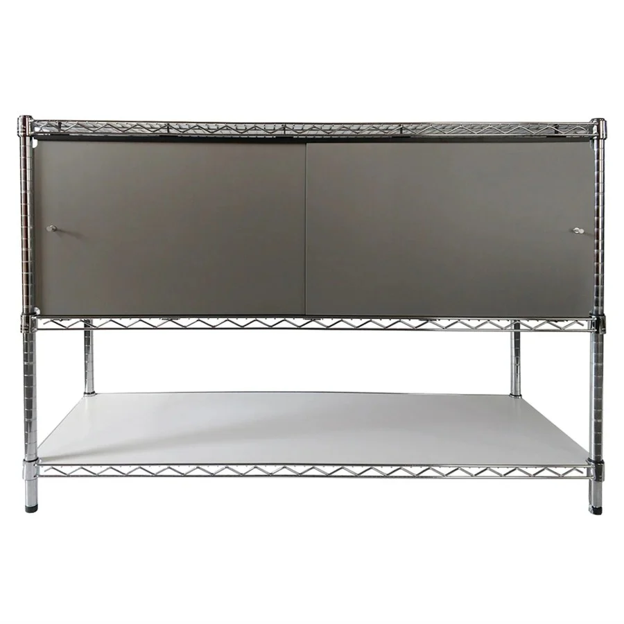 14"d x 48"w x 13"h Sliding Door Wire Shelving Enclosures - Image 8