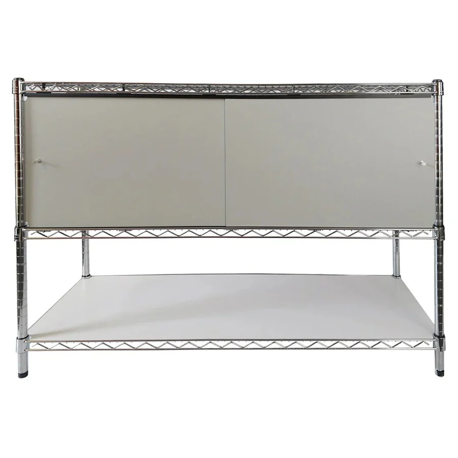 24"d x 48"w x 18"h Sliding Door Wire Shelving Enclosures - Image 7