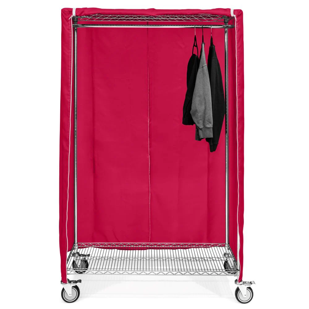 18"d 200 Denier Nylon Cart Covers - Red - Image 4