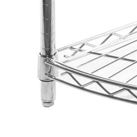 18"d Chrome Wire Radius Corner Unit w/ 4 Shelves - Image 8