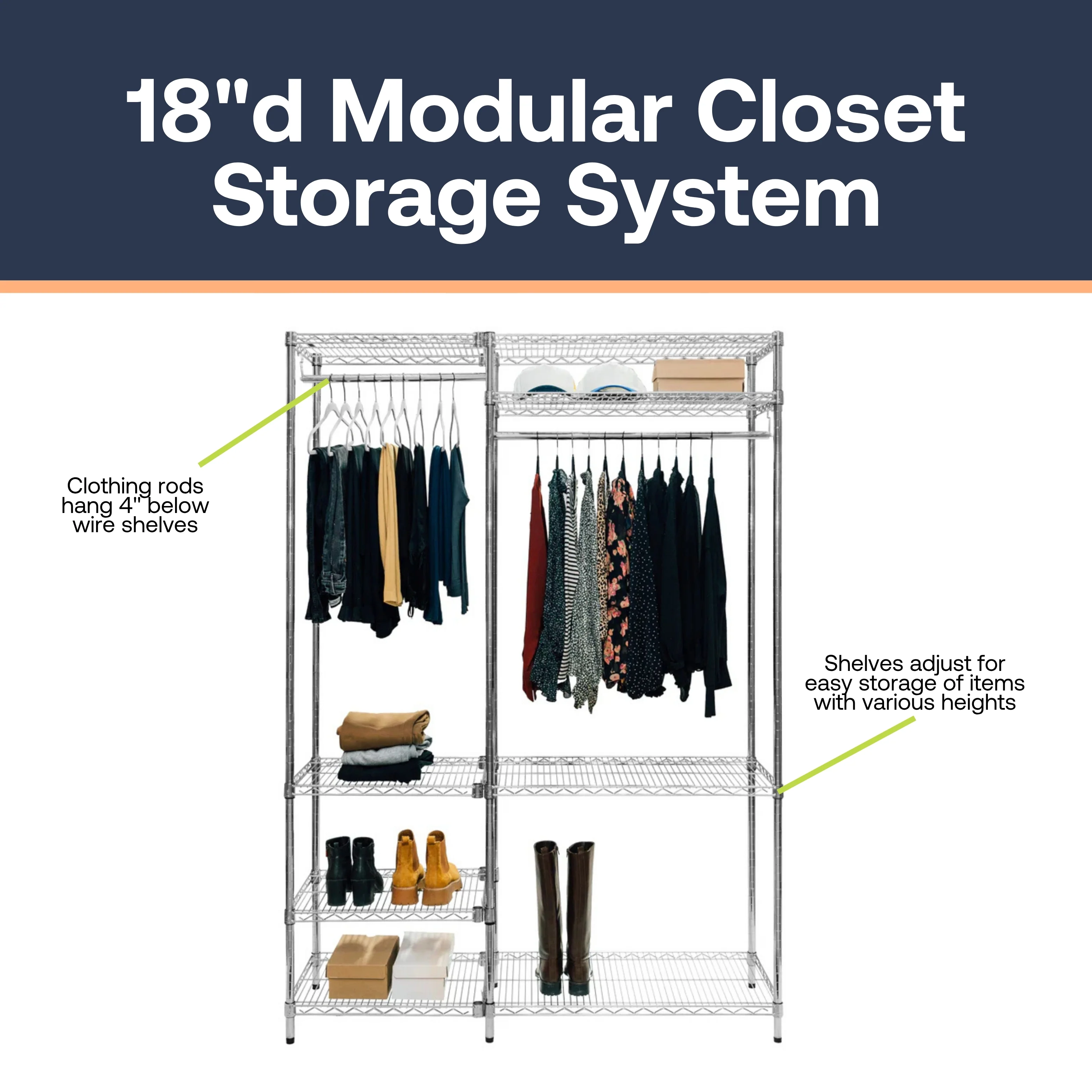 18"d Modular Closet Storage System - Image 4
