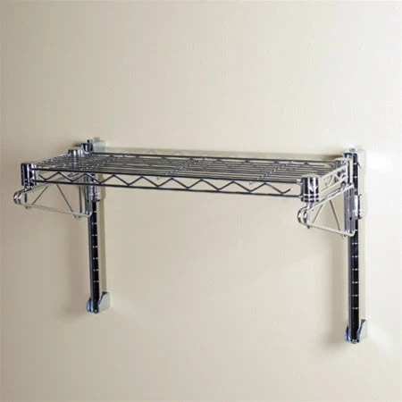 18"d Wall-Mounted Wire Shelving w/ 1 Shelf - Image 3