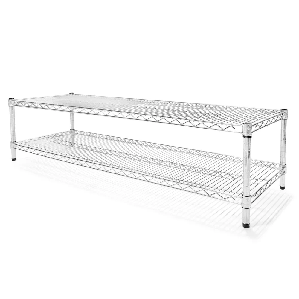 18"d x 14"h Chrome Wire Shelving w/ 2 Shelves - Image 9