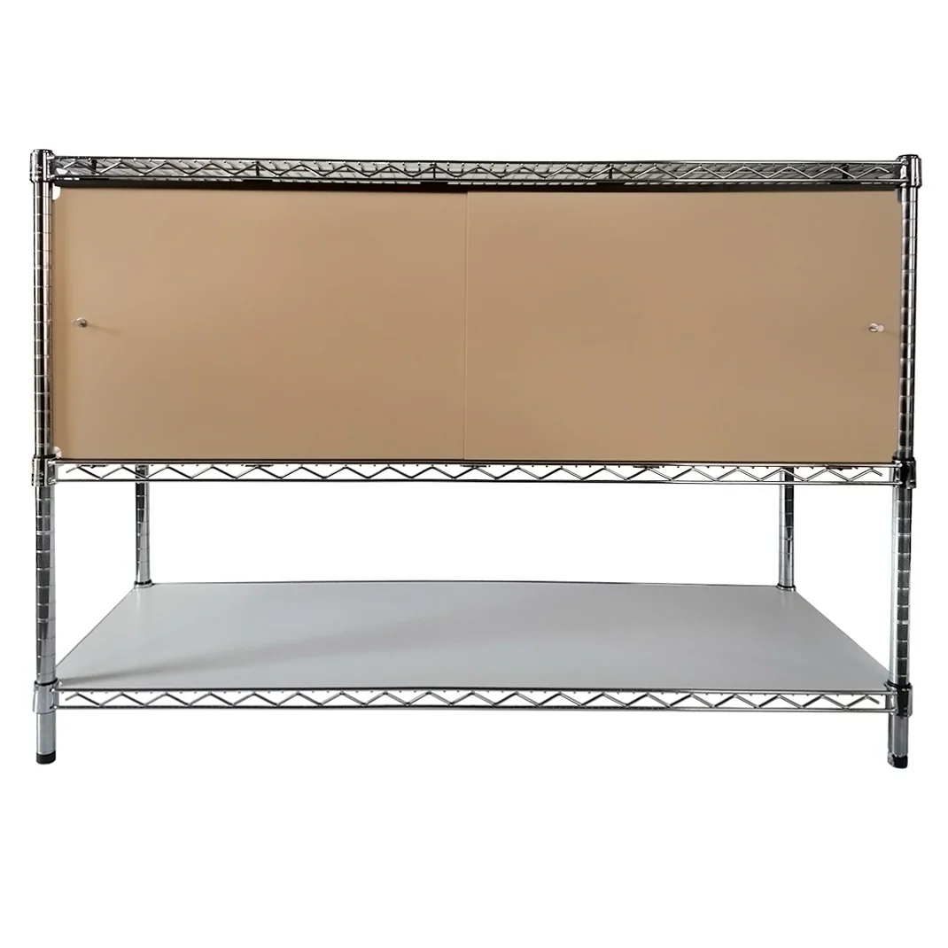 18"d x 36"w x 18"h Sliding Door Wire Shelving Enclosures - Image 3