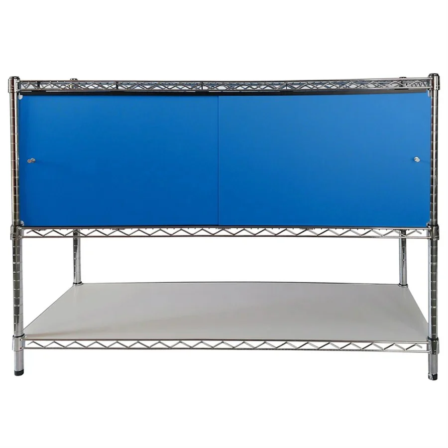 18"d x 42"w x 18"h Sliding Door Wire Shelving Enclosures - Image 5