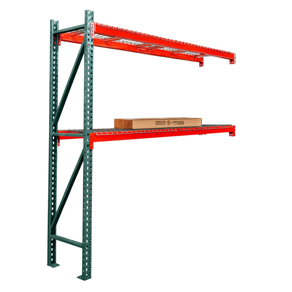 2-Tier Teardrop Pallet Rack Add-On Units w/ Wire Decking - 36"d x 72"h - Image 2