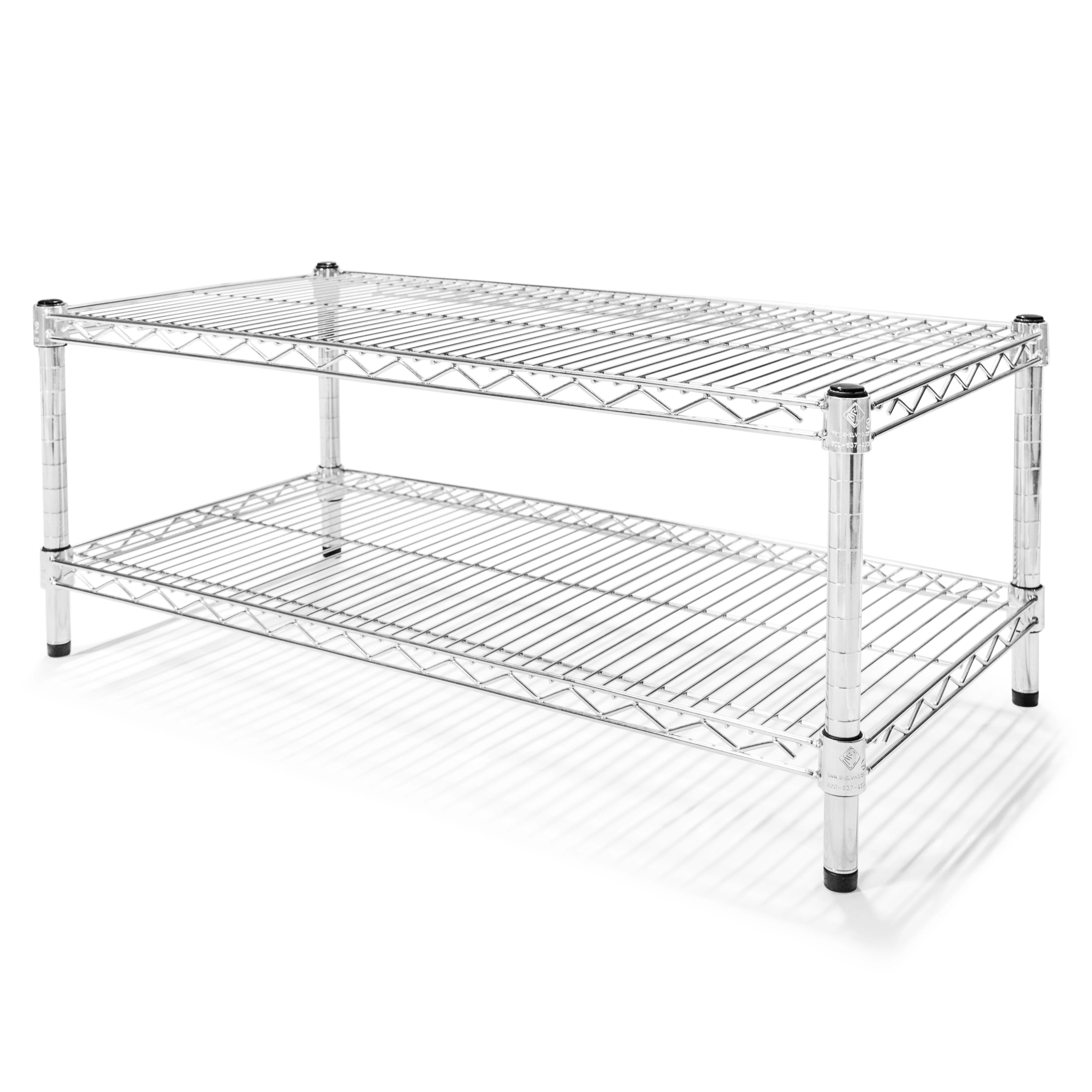 21"d x 14"h Chrome Wire Shelving w/ 2 Shelves - Image 11