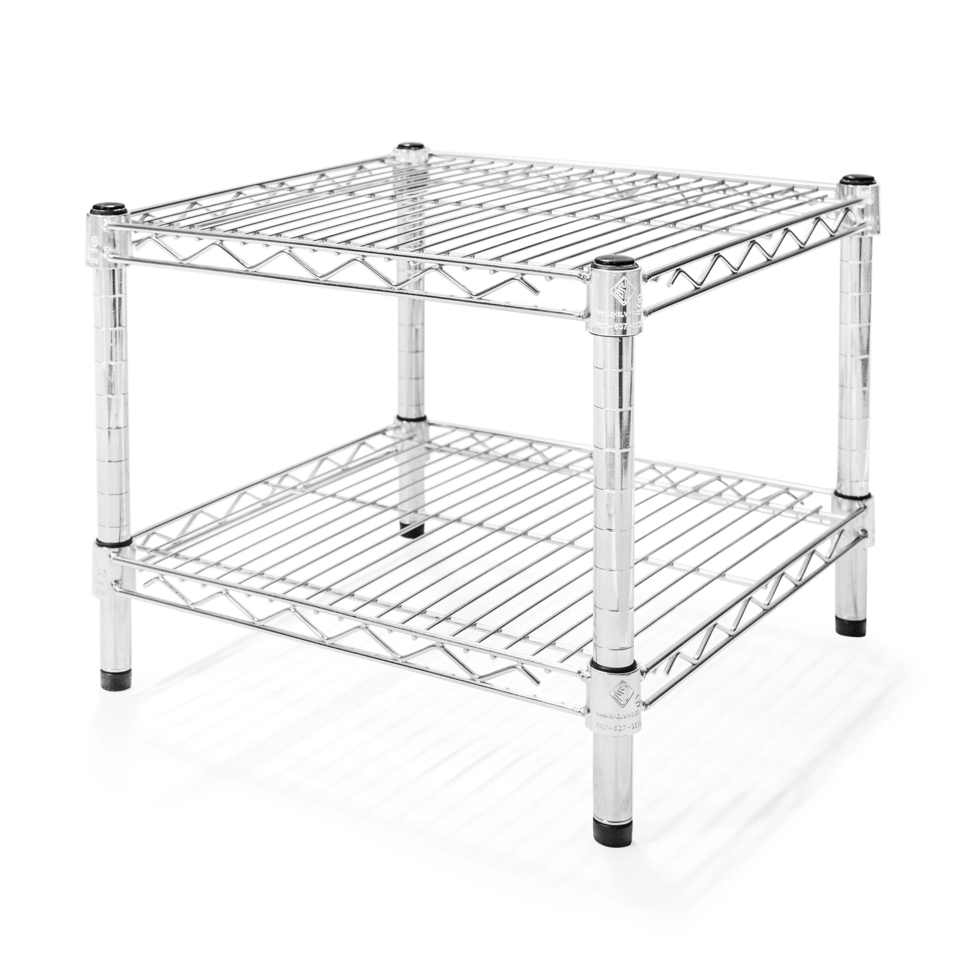 21"d x 14"h Chrome Wire Shelving w/ 2 Shelves - Image 4