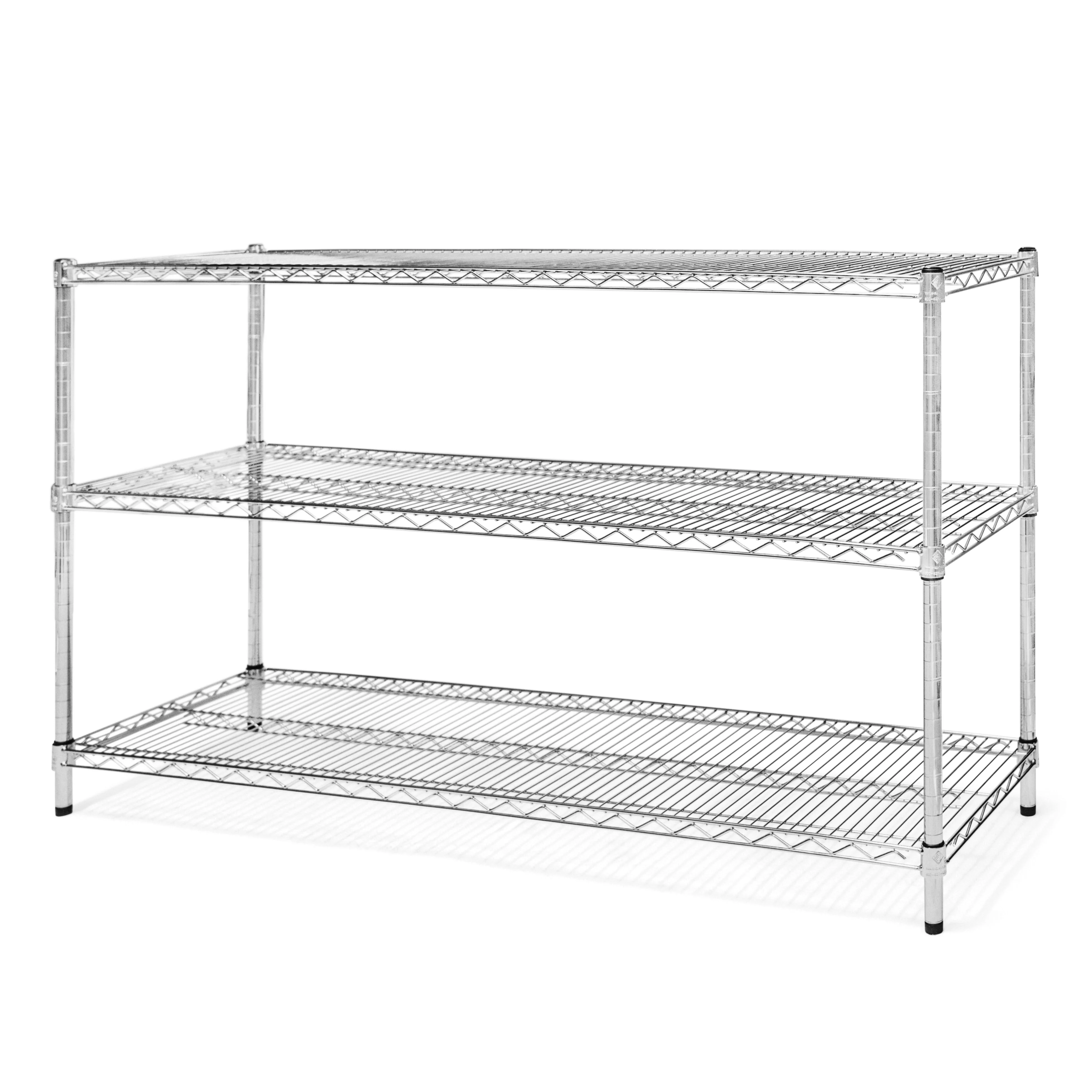 21"d x 34"h Chrome Wire Shelving w/ 3 Shelves - Image 10