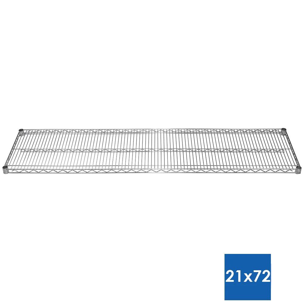 21"d x 72"w Chrome Wire Shelving w/ 5 Shelves - Image 3