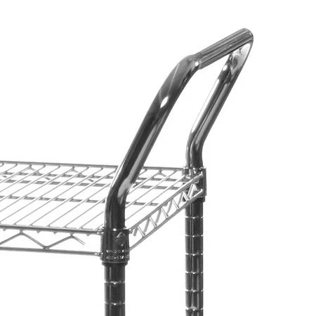 24"d 2-Shelf Chrome Wire Utility Carts - Image 4