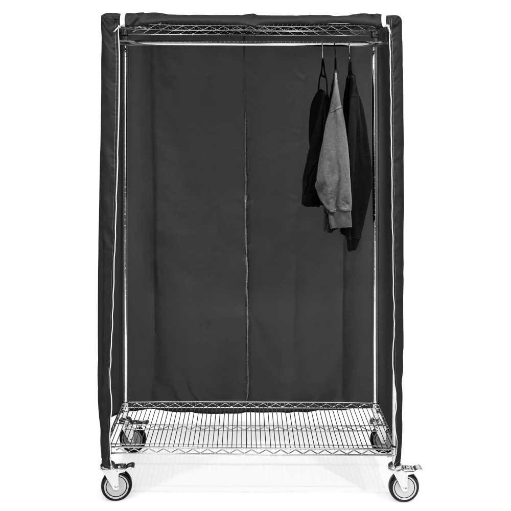 24"d 200 Denier Nylon Cart Covers - Black - Image 4