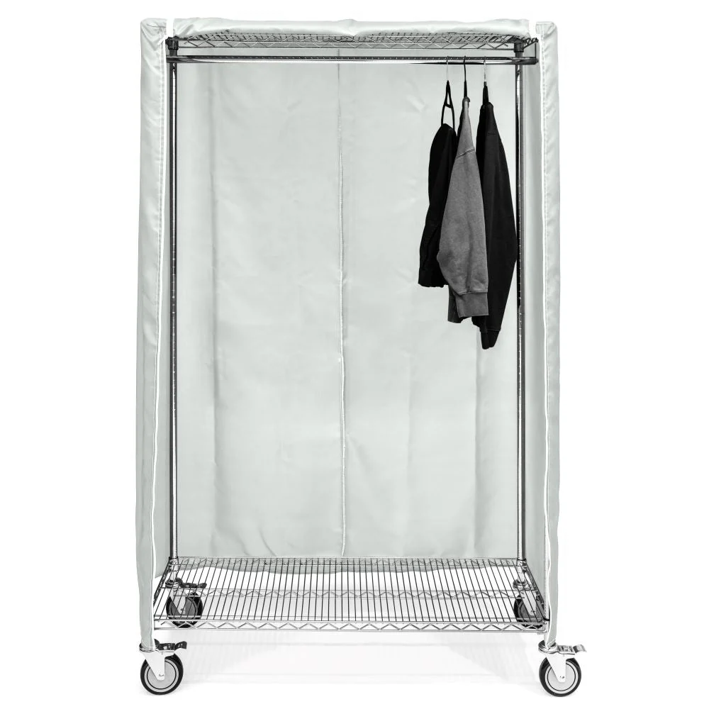 24"d 200 Denier Nylon Cart Covers - White - Image 4