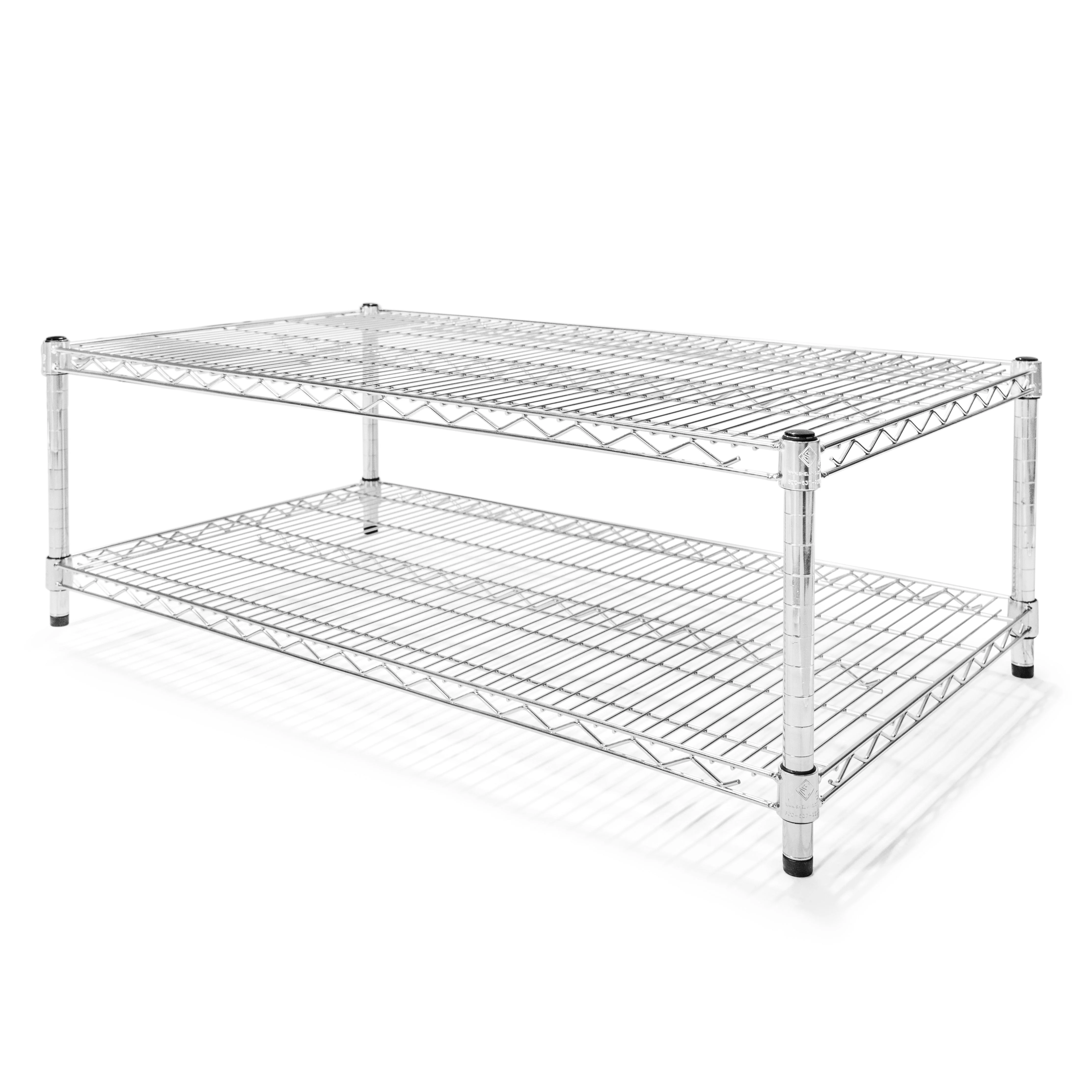 24"d x 14"h Chrome Wire Shelving w/ 2 Shelves - Image 8