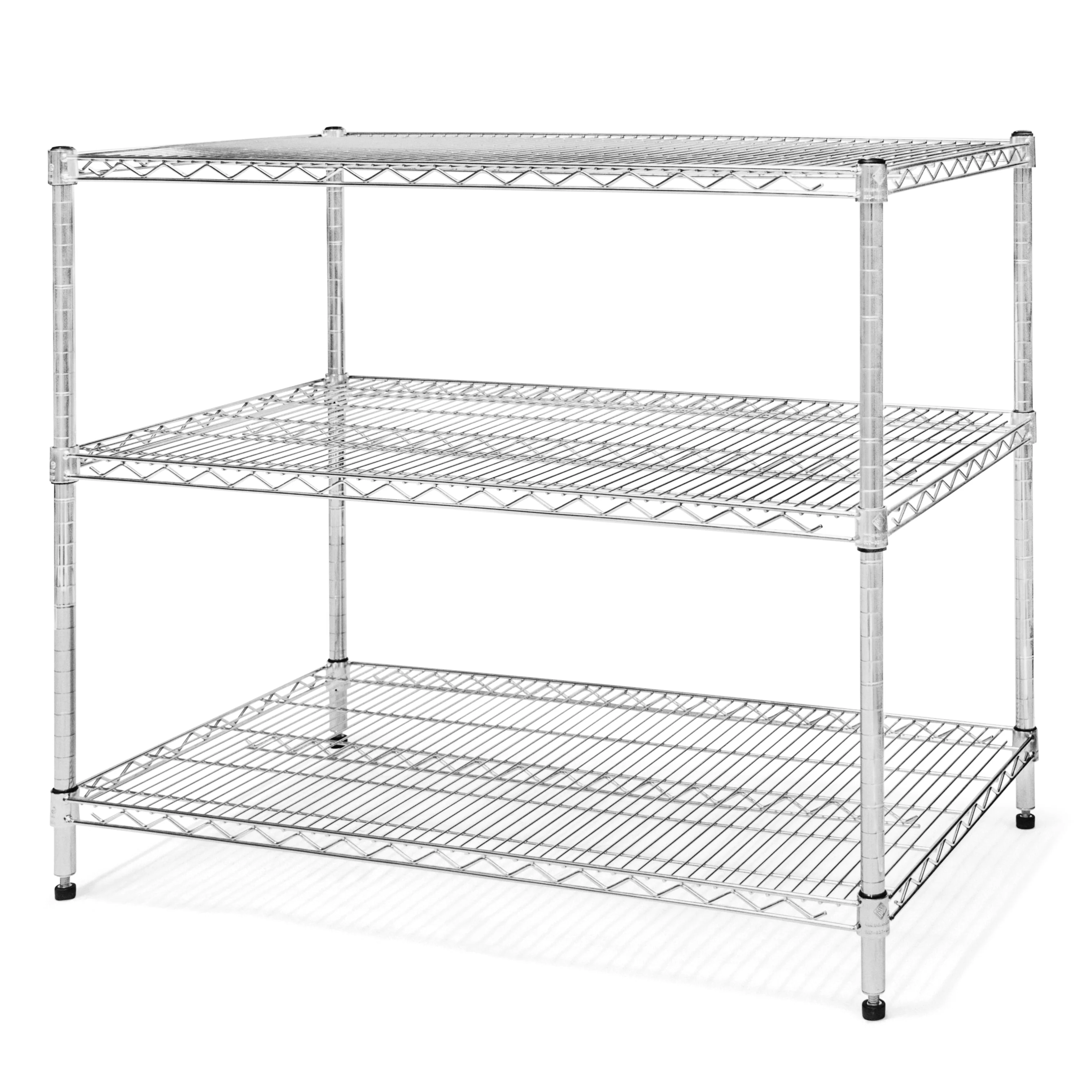 24"d x 34"h Chrome Wire Shelving w/ 3 Shelves - Image 8