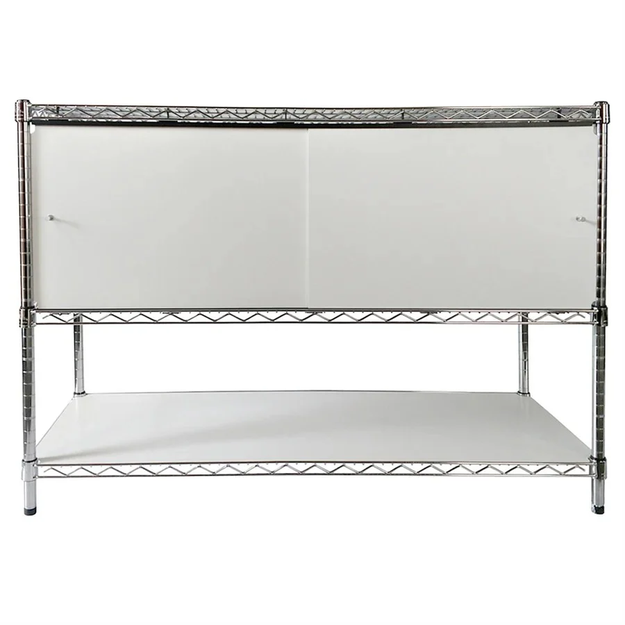 24"d x 72"w x 18"h Sliding Door Wire Shelving Enclosures - Image 10