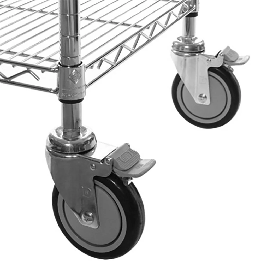 4-Shelf Chrome Wire Carts - 24"d x 36"w - Image 3