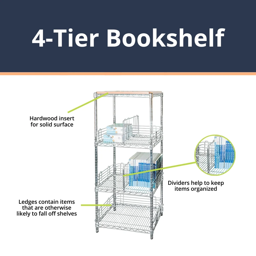 4-Tier Bookshelf - Image 4