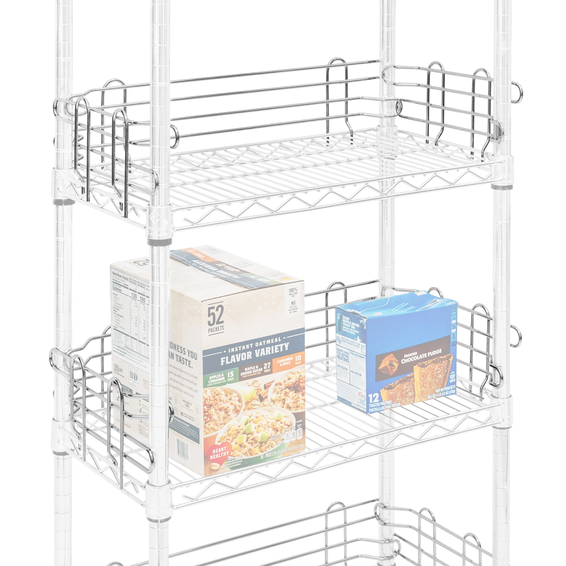 4"h Chrome Ledges for Wire Shelves - Image 2