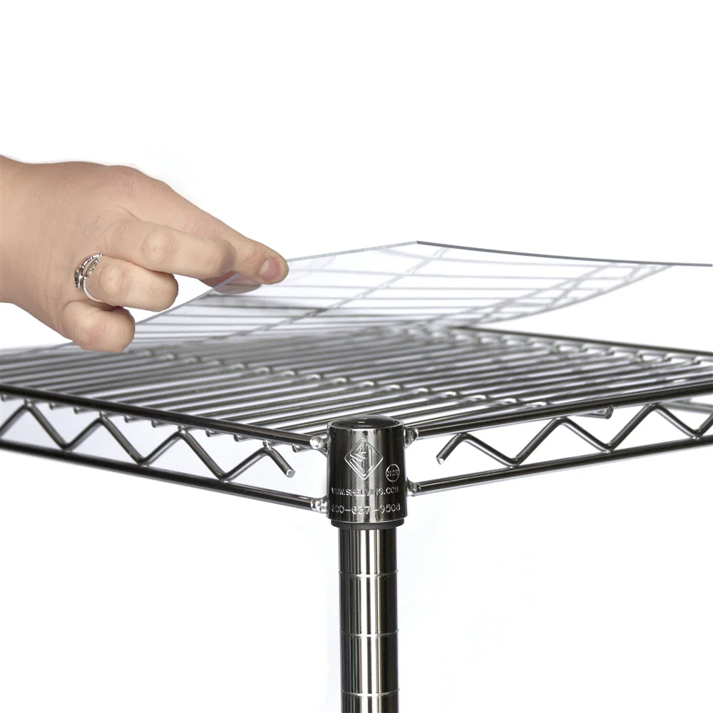 8"d Acrylic Wire Shelf Liners - 2-Pack - Image 3