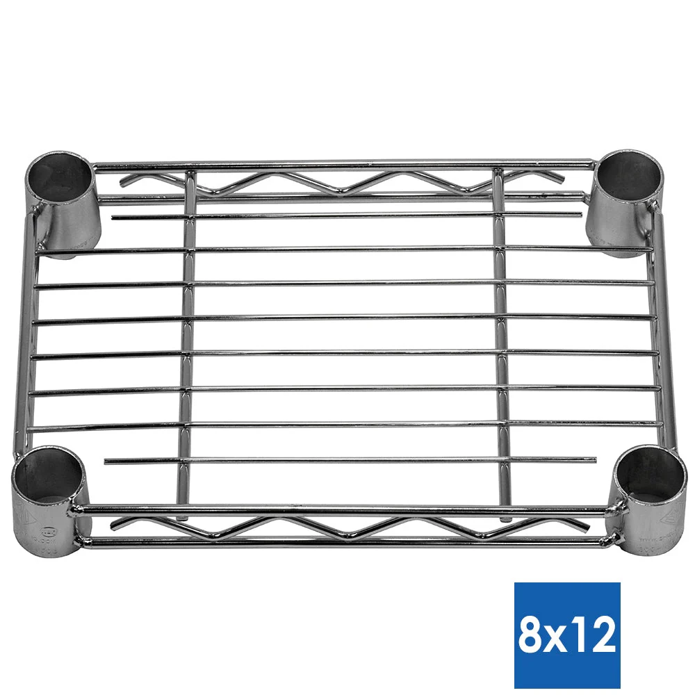 8"d x 12"w Chrome Wire Shelving w/ 5 Shelves - Image 4