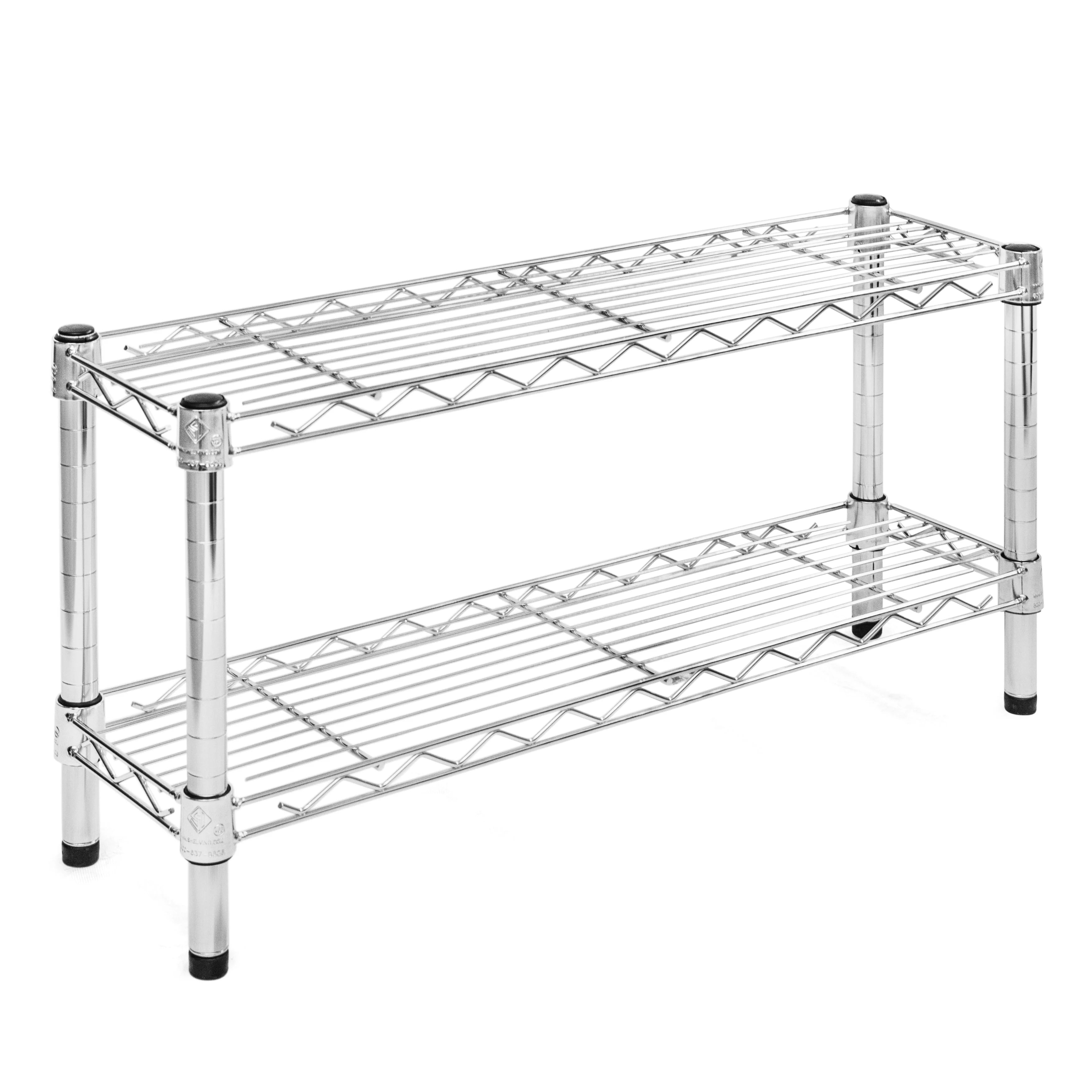 8"d x 14"h Chrome Wire Shelving w/ 2 Shelves - Image 15