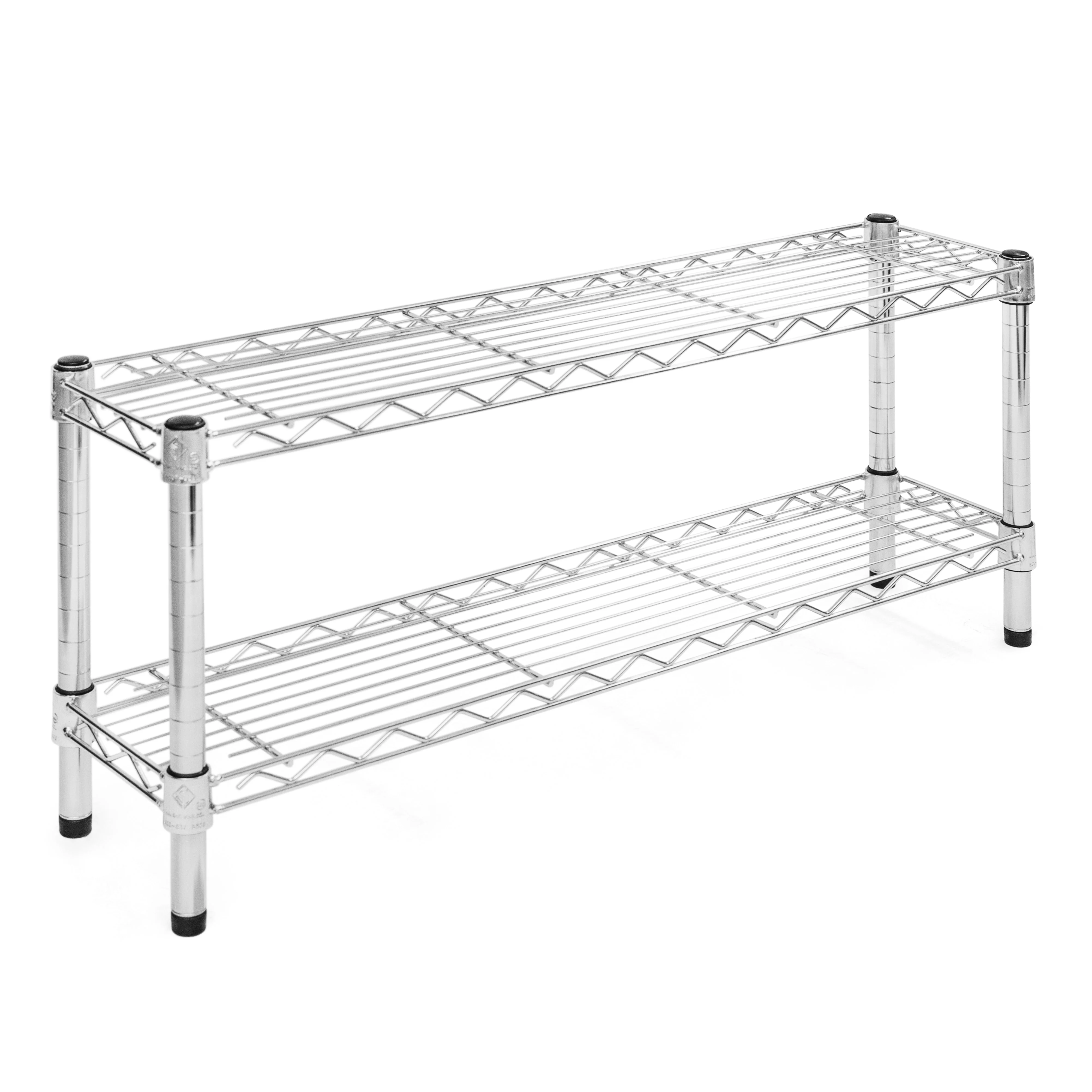 8"d x 14"h Chrome Wire Shelving w/ 2 Shelves - Image 9