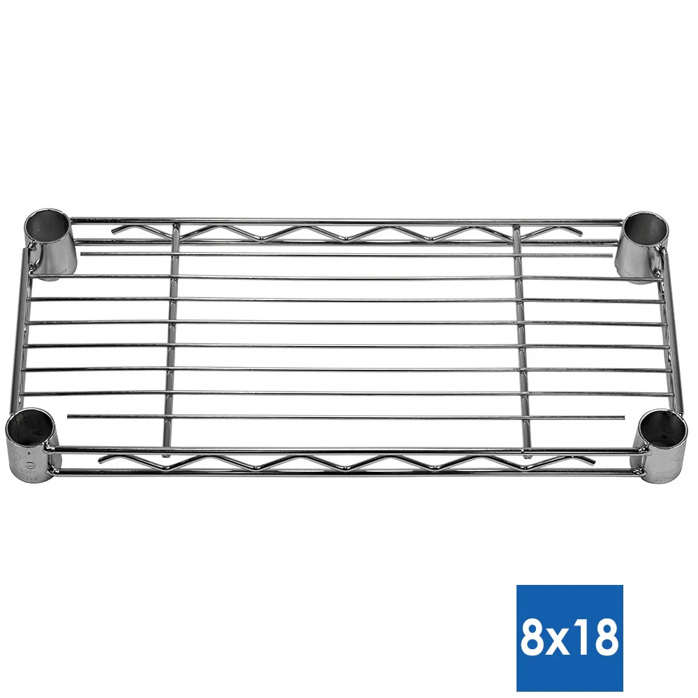 8"d x 18"w Chrome Wire Shelving w/ 5 Shelves - Image 4