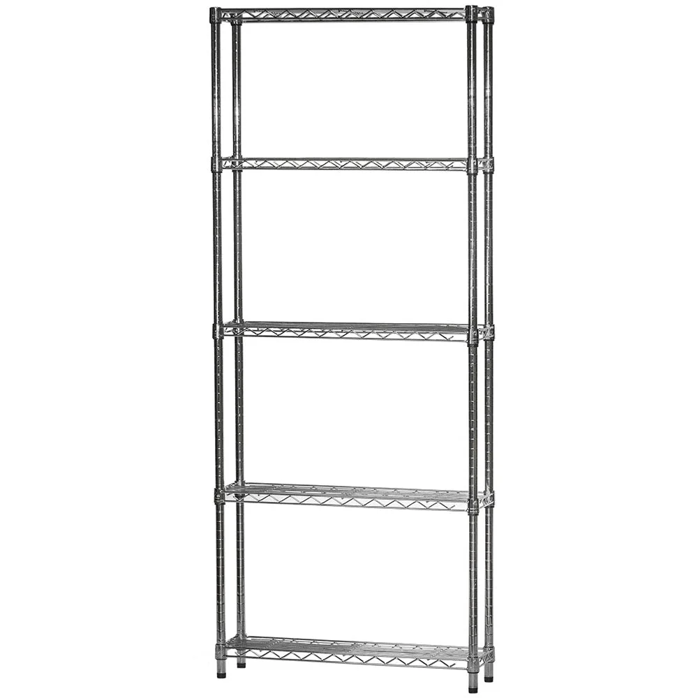8"d x 24"w Chrome Wire Shelving w/ 5 Shelves - Image 5