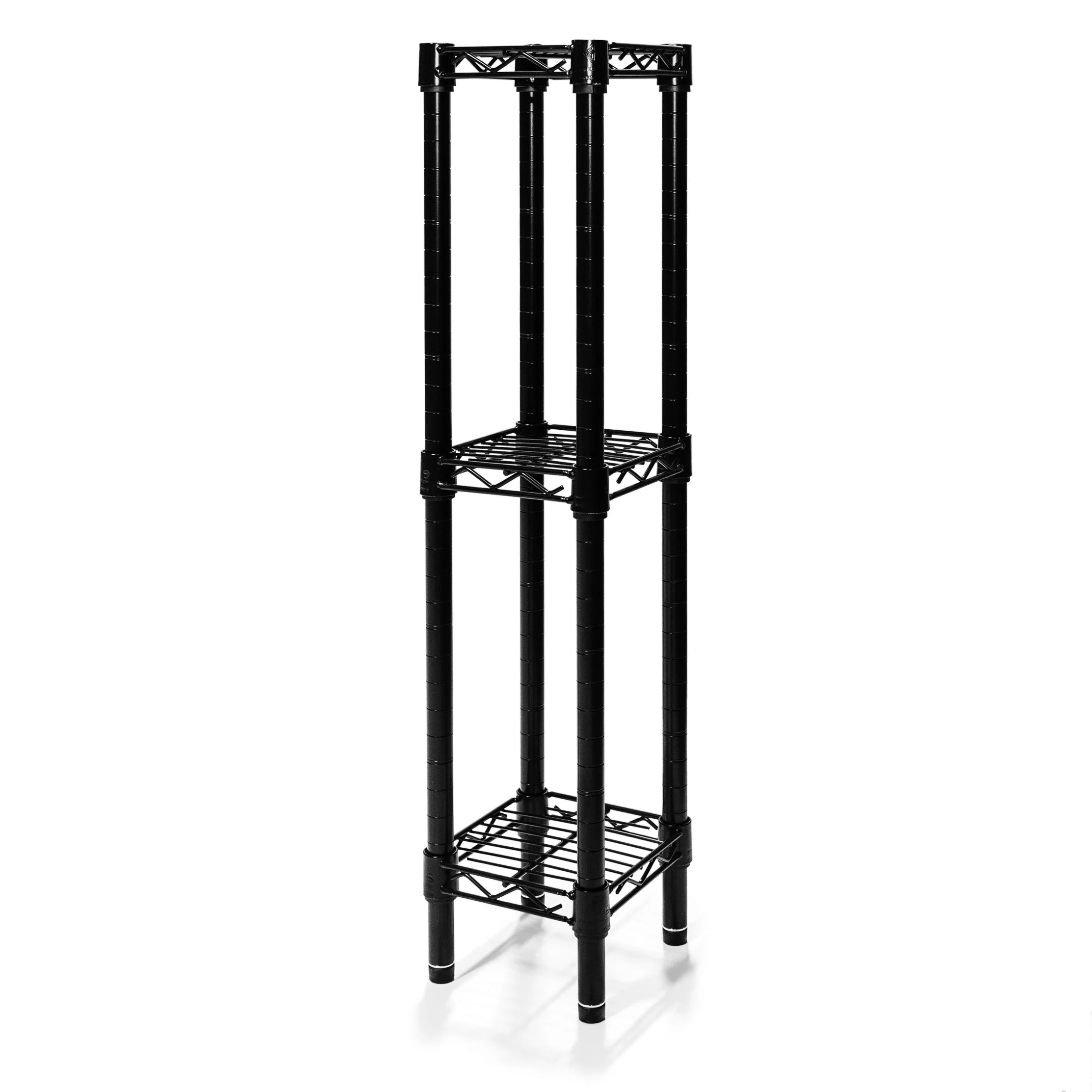 8"d x 34"h Black Wire Shelving w/ 3 Shelves - Image 10