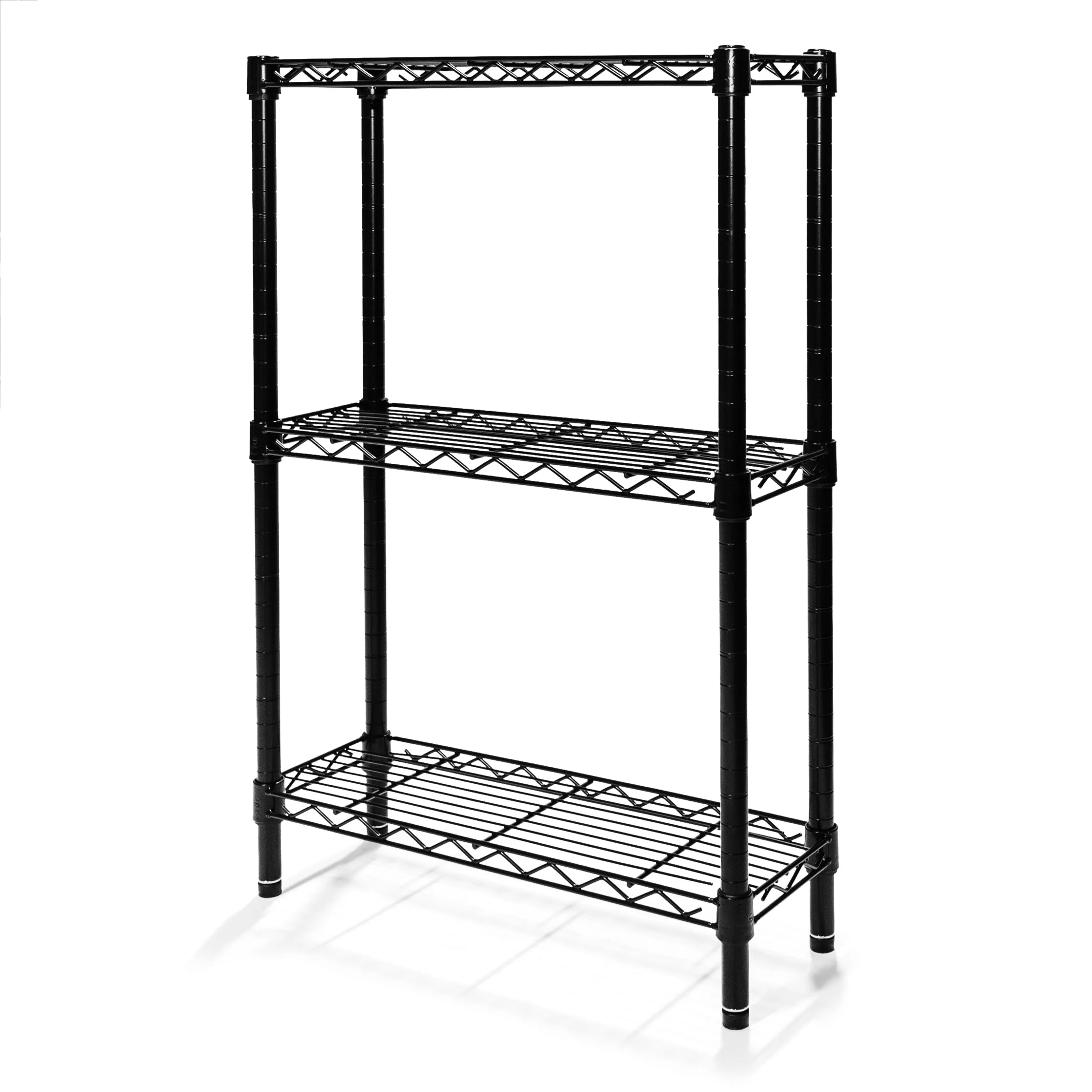8"d x 34"h Black Wire Shelving w/ 3 Shelves - Image 11