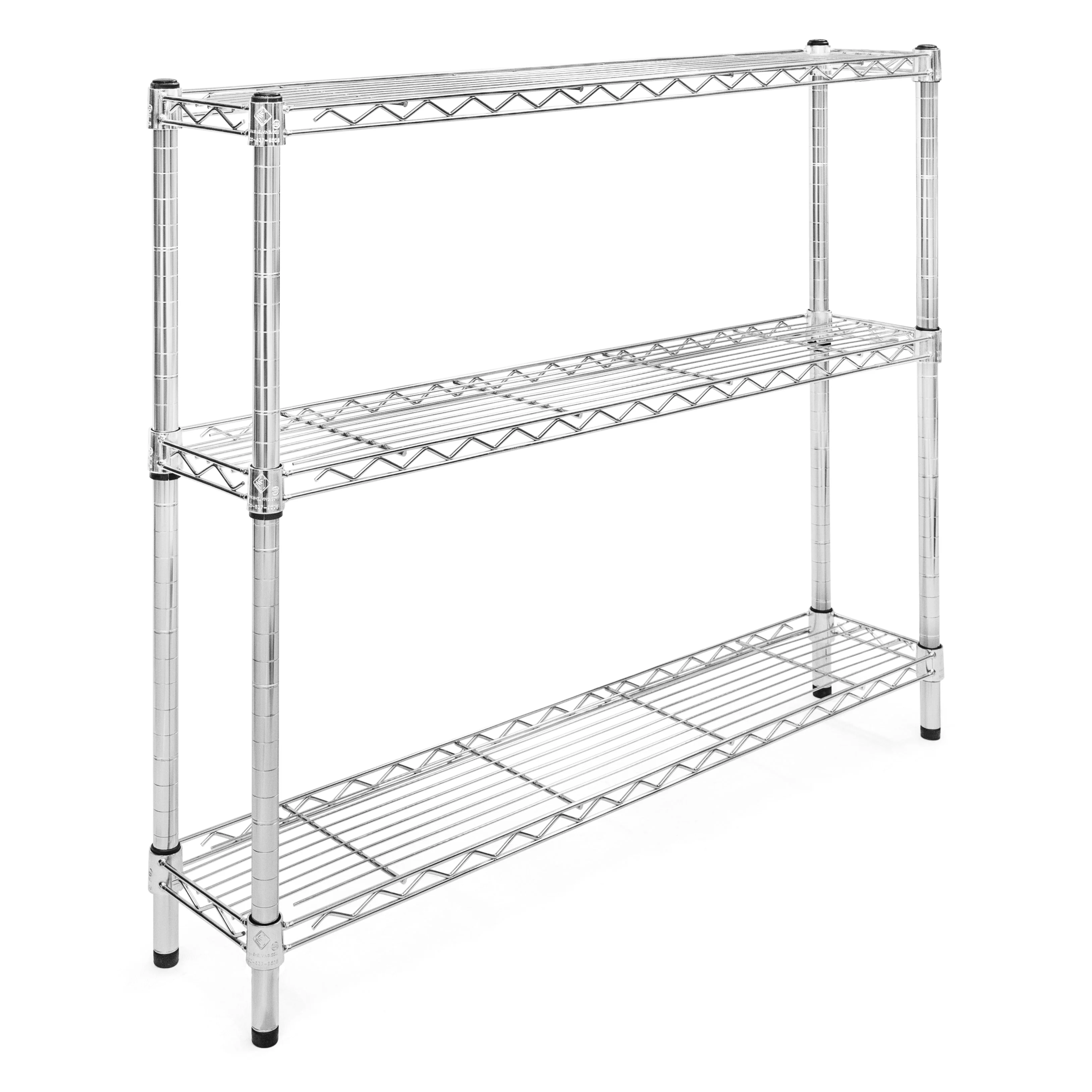 8"d x 34"h Chrome Wire Shelving w/ 3 Shelves - Image 10