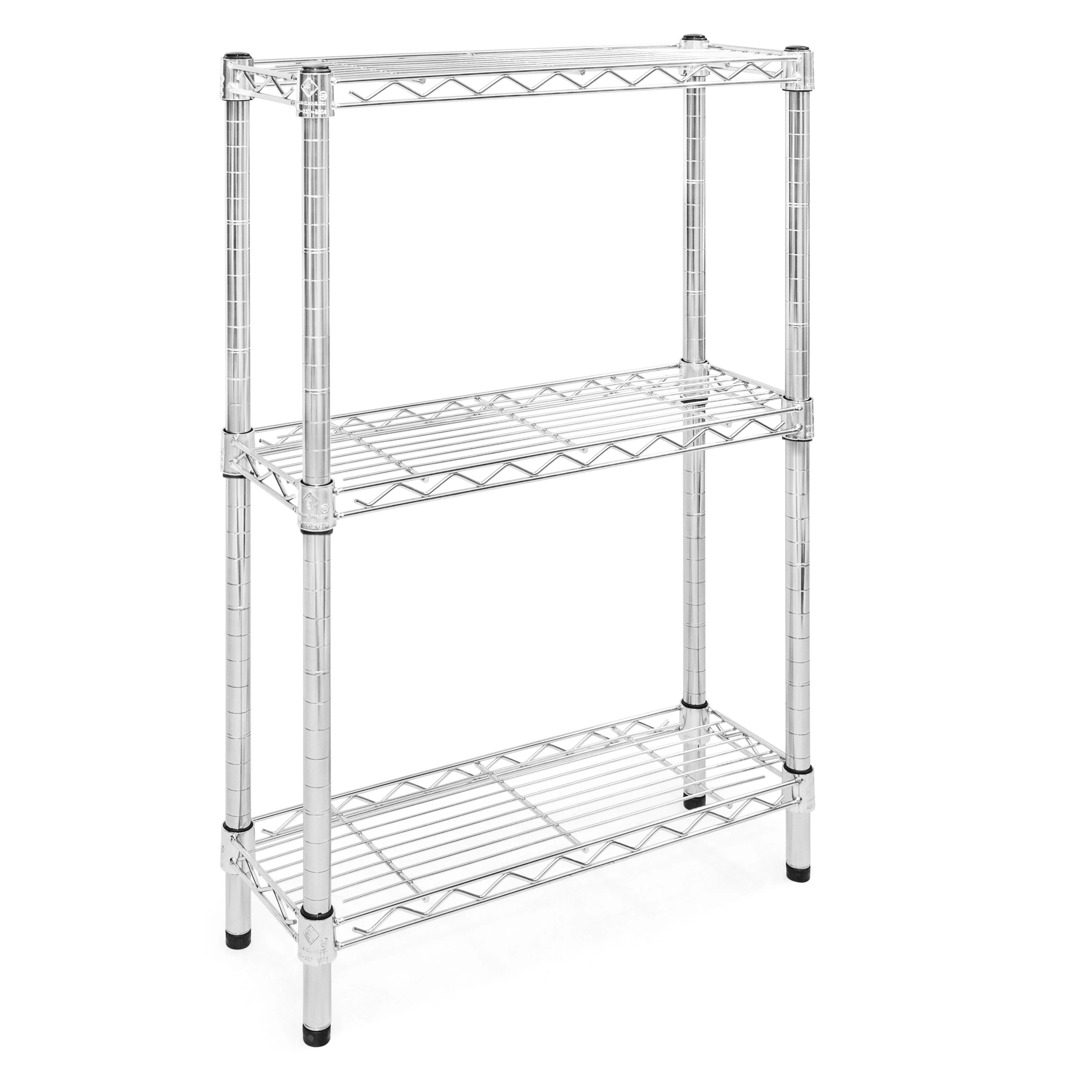 8"d x 34"h Chrome Wire Shelving w/ 3 Shelves - Image 14