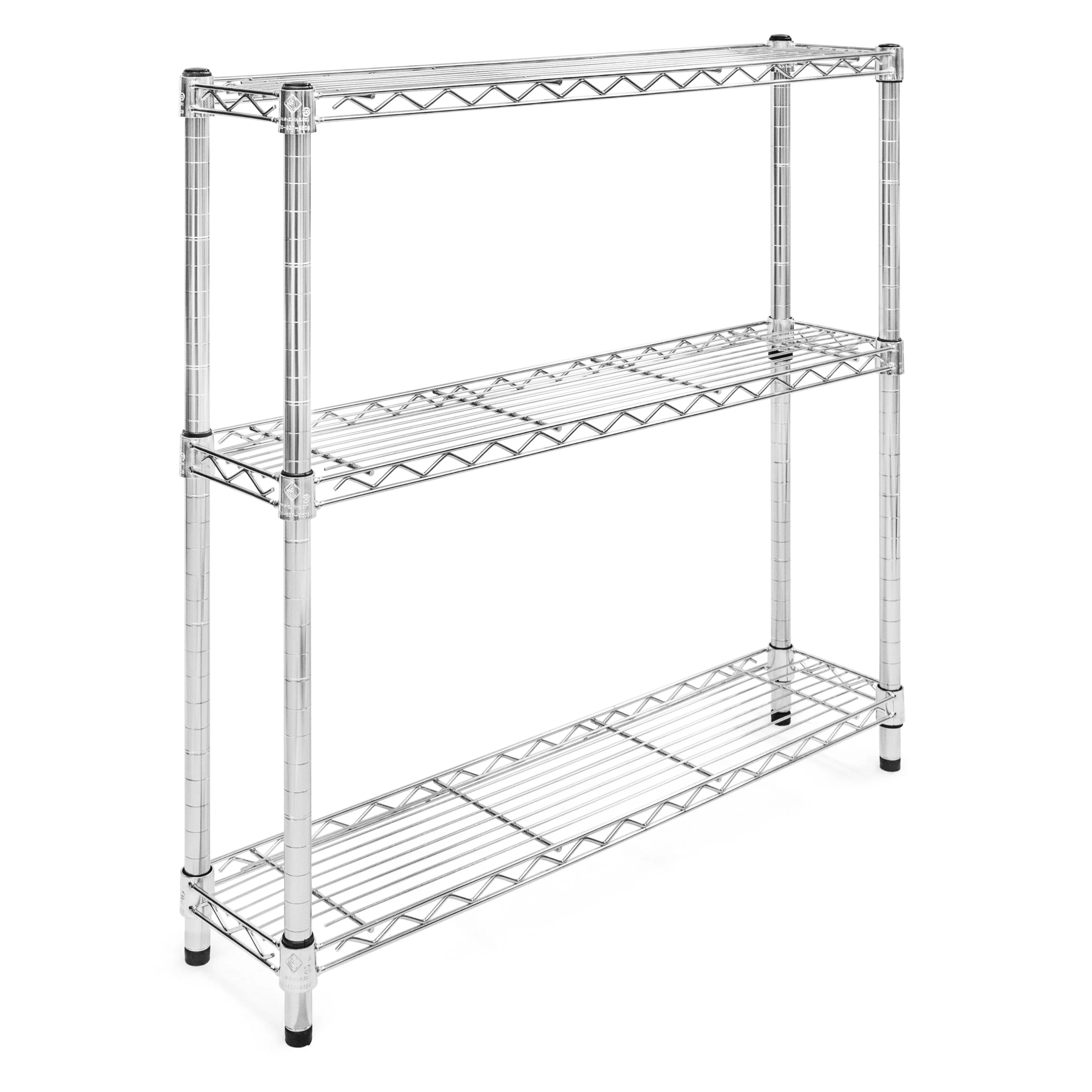 8"d x 34"h Chrome Wire Shelving w/ 3 Shelves - Image 16