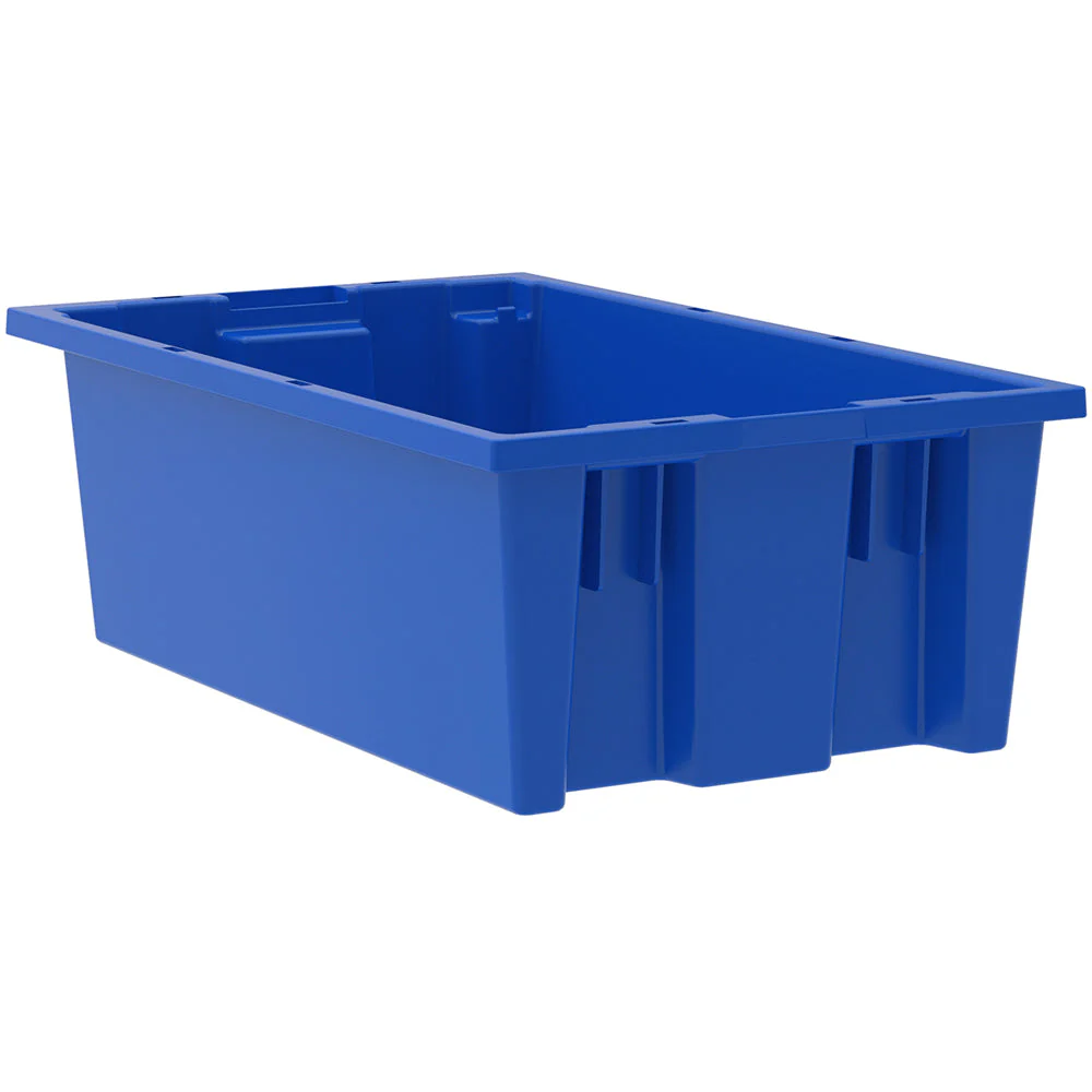 Akro Nest and Stack Totes 6 Pack - 18"d x 11"w x 6"h - Image 4