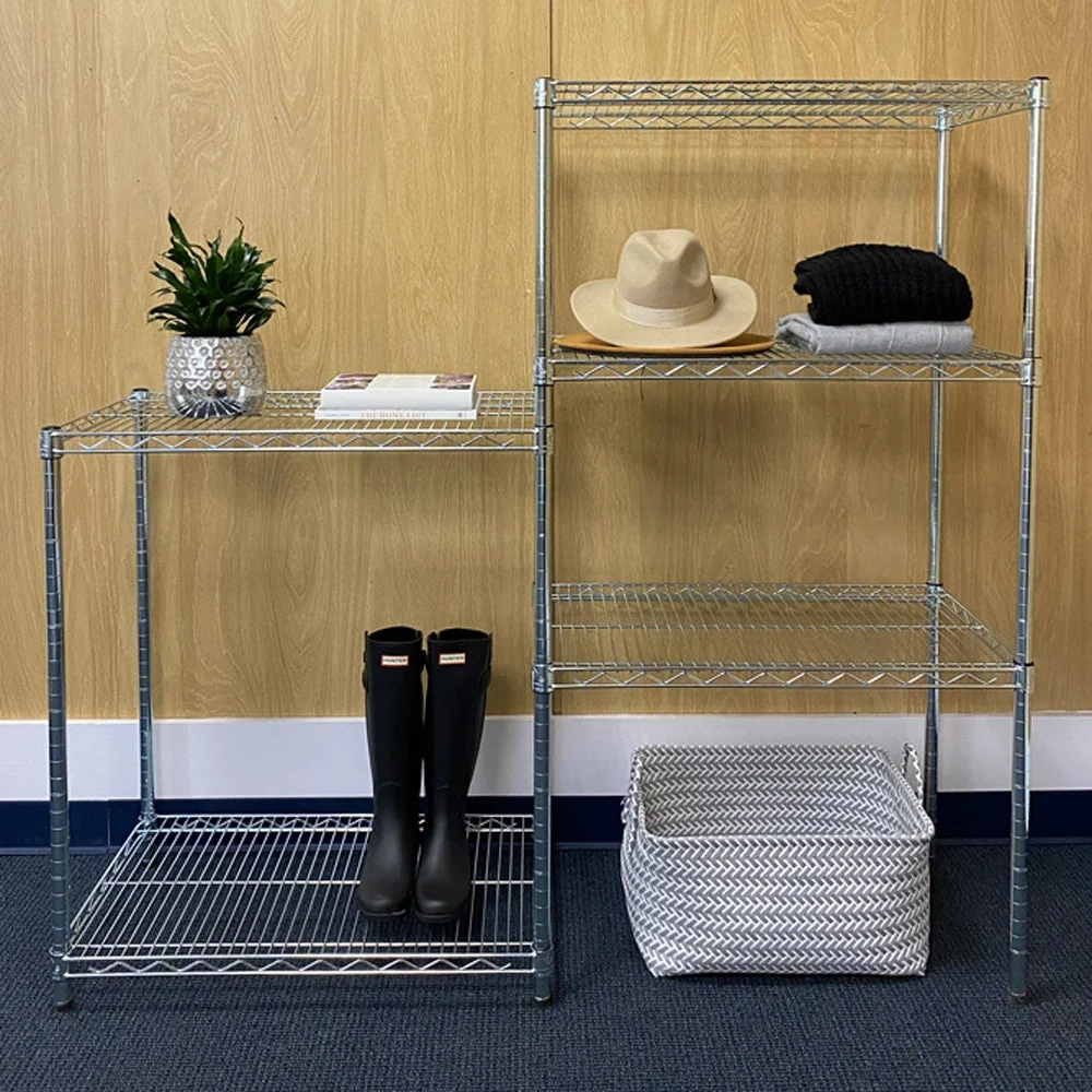 Chrome 5-Tier Staggered Wire Shelving - Image 3