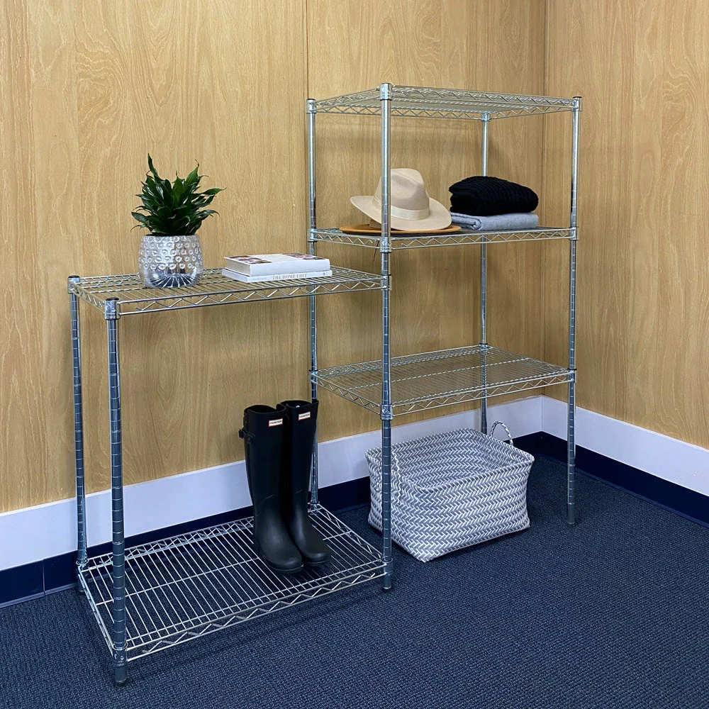 Chrome 5-Tier Staggered Wire Shelving - Image 4